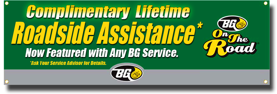 The FREE BG
Lifetime Roadside Assistance Program